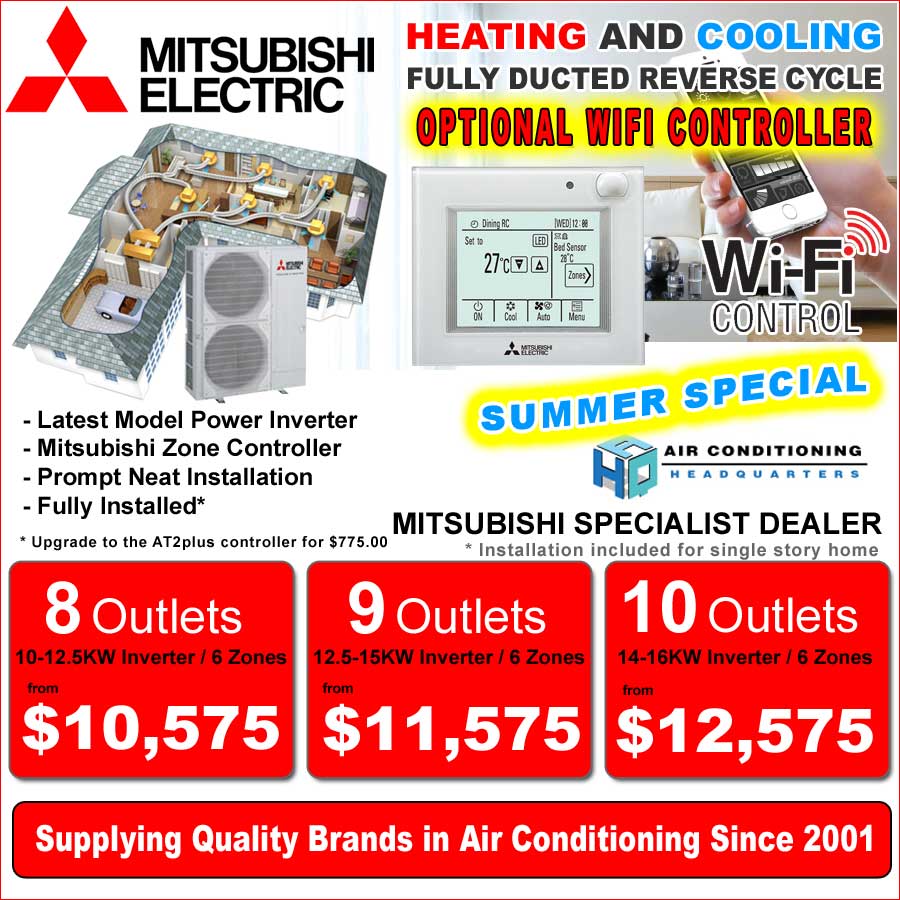 Special Offer Mitsubishi Ducted System Air Conditioning